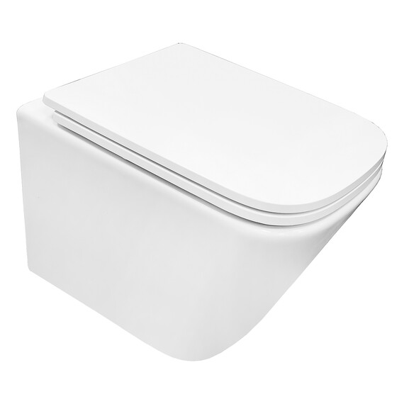 Унитаз подвесной безободковый Azario Armonia AZ-2403 с крышкой микролифт (Система смыва торнадо) - фото 2