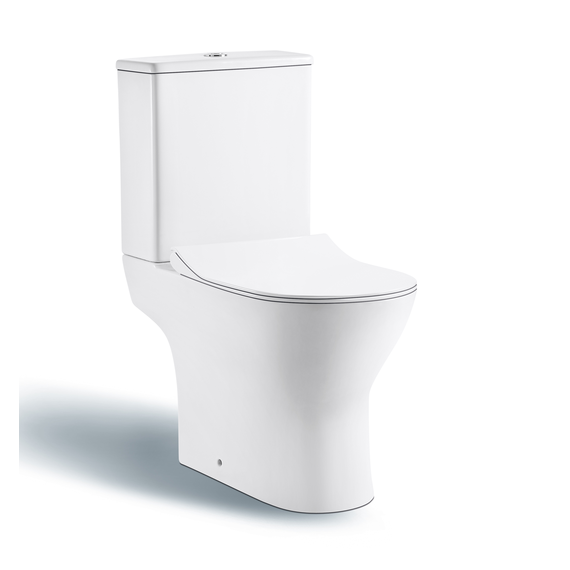 Унитаз-компакт безободковый Taliente Arte AR35045 с крышкой микролифт, Цвет производителя: белый - фото 2