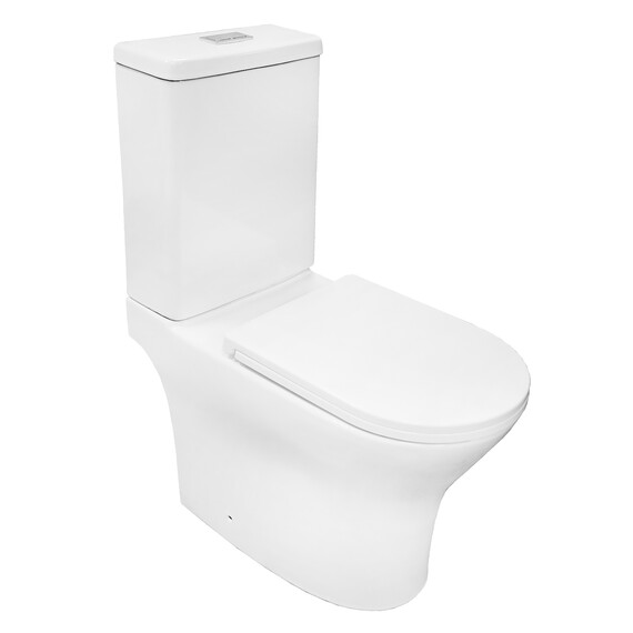 Унитаз-компакт безободковый Azario Tesoro AZ-8501 с крышкой микролифт (система смыва Торнадо) - фото 11