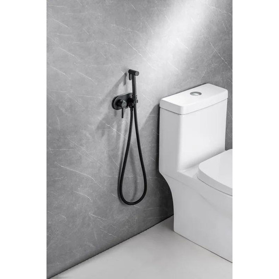 Набор для гигиенического душа Allen Brau Priority 5.31005-31 (со скрытой частью) чёрный матовый - фото 2