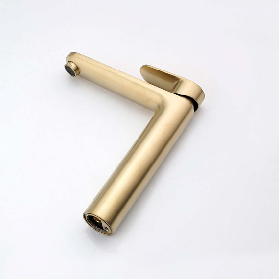 Смеситель для раковины высокий Aquatek Ника AQ1804BG, золото - фото 3