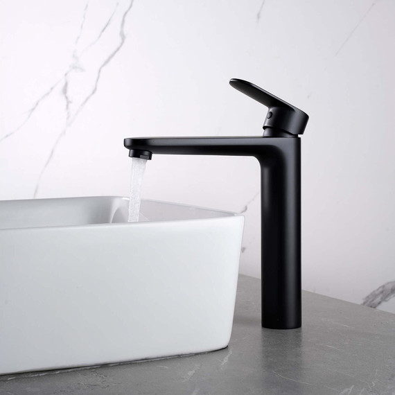 Смеситель для раковины высокий Aquatek Ника AQ1804MB, чёрный матовый - фото 7