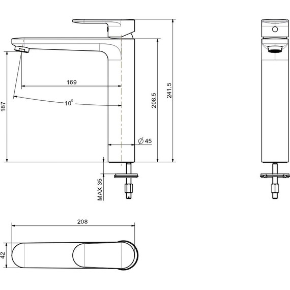 Смеситель для раковины высокий Aquatek Ника AQ1804BGM, оружейная сталь - фото 7