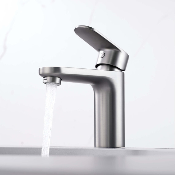 Смеситель для раковины Aquatek Ника AQ1810BGM, оружейная сталь - фото 7