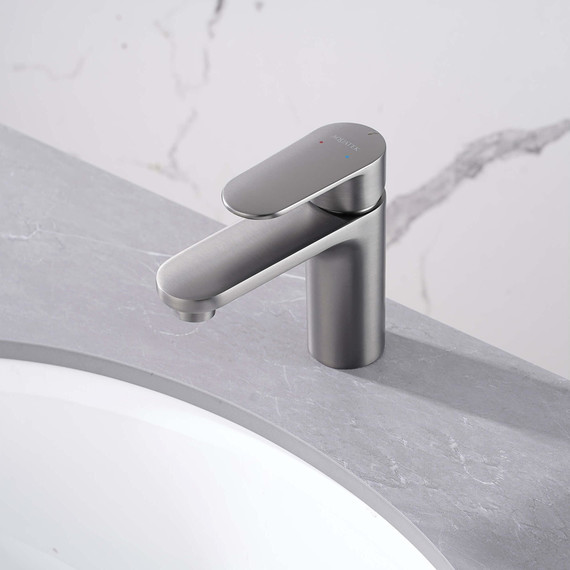 Смеситель для раковины Aquatek Ника AQ1810BGM, оружейная сталь - фото 6