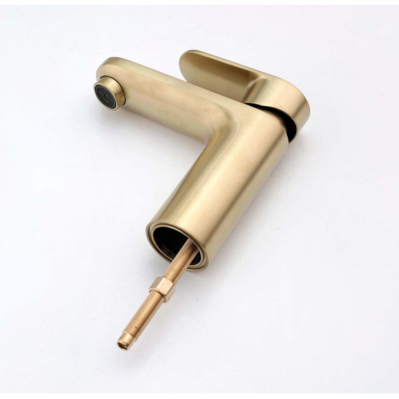 Смеситель для раковины с лейкой для биде Aquatek Ника AQ1812BG, золото - фото 2