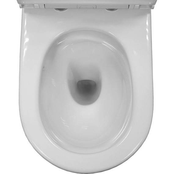 Унитаз-компакт безободковый Azario Verona AZ-8301 с крышкой микролифт (система смыва Торнадо) - фото 7