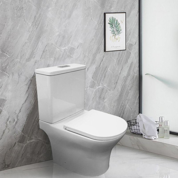 Унитаз-компакт безободковый Azario Tesoro AZ-8501 с крышкой микролифт (система смыва Торнадо) - фото 14