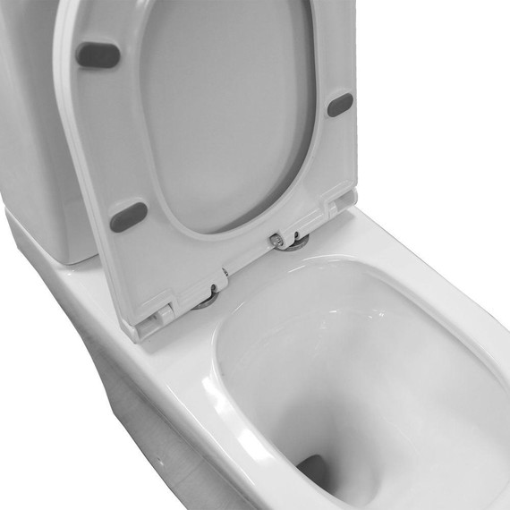 Унитаз-компакт безободковый Azario Tesoro AZ-8501 с крышкой микролифт (система смыва Торнадо) - фото 7