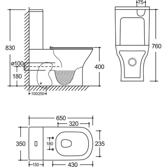 Унитаз-компакт безободковый Azario Milagro AZ-8502 с крышкой микролифт (система смыва Торнадо) - фото 15