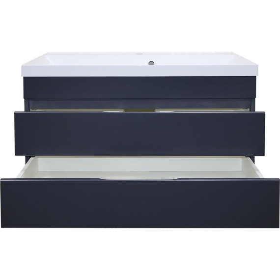 Тумба подвесная с раковиной Azario Эстима 100/2 100 см CS00094586, графит - фото 5