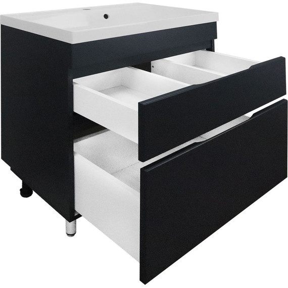 Тумба напольная с раковиной Azario Эстима 70/2Н 70 см CS00094595, графит - фото 4