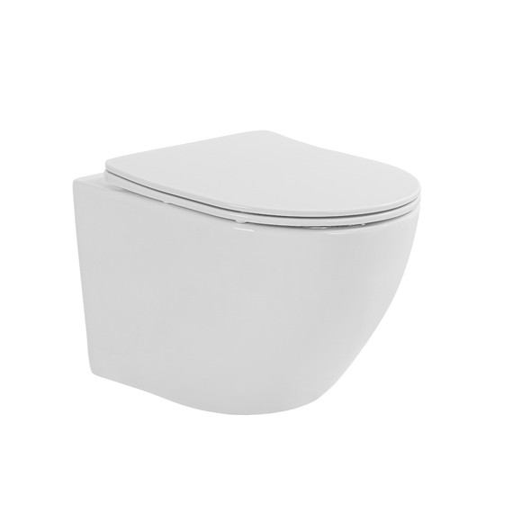 Унитаз подвесной безободковый Taliente Amato Esteso T3 AE65053 с крышкой микролифт (система смыва Торнадо) - фото 2