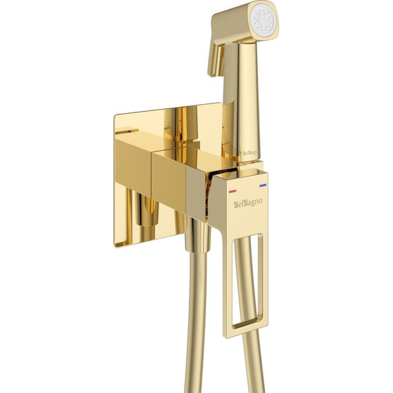 Набор для гигиенического душа BelBagno LUC-HGN-ORO, золото глянцевое - фото 2