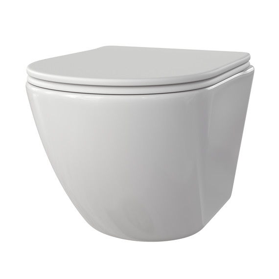 Унитаз подвесной безободковый Taliente Amato AM25010 с крышкой микролифт, Цвет производителя: белый - фото 2