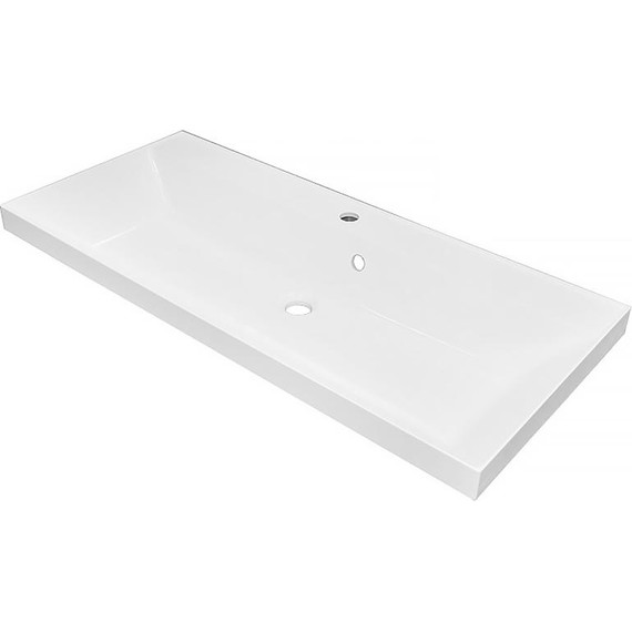 Тумба напольная с раковиной AN Эстелла 100 см, белый - фото 6