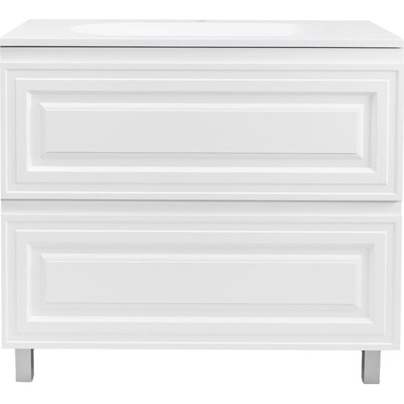 Тумба напольная с раковиной AN Элен 80 см, белый матовый - фото 3