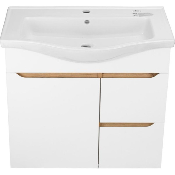 Тумба напольная с раковиной AN Келли 75 см, белый - фото 6