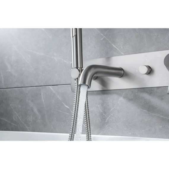 Смеситель для ванны Allen Brau Priority 5.31006-BN (со скрытой частью) никель - фото 10