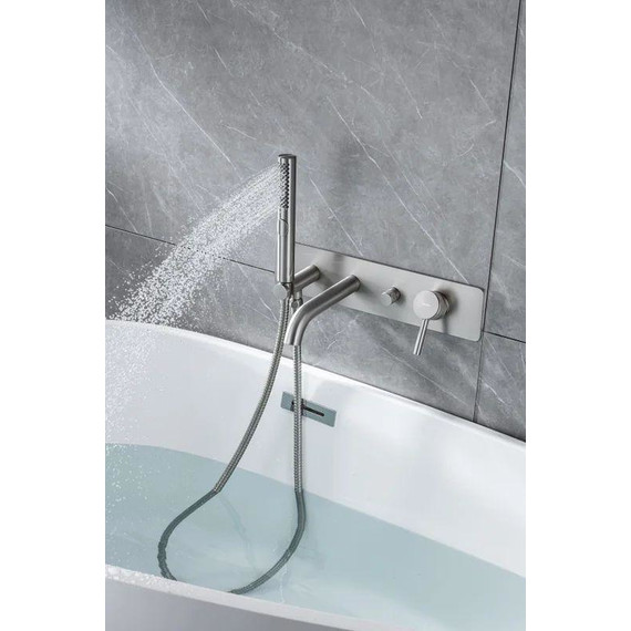 Смеситель для ванны Allen Brau Priority 5.31006-BN (со скрытой частью) никель - фото 13