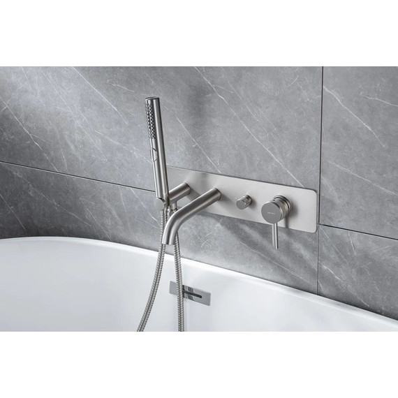 Смеситель для ванны Allen Brau Priority 5.31006-BN (со скрытой частью) никель - фото 2