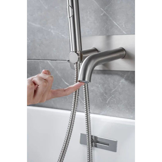 Смеситель для ванны Allen Brau Priority 5.31006-BN (со скрытой частью) никель - фото 7