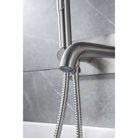 Смеситель для ванны Allen Brau Priority 5.31006-BN (со скрытой частью) никель - фото 8