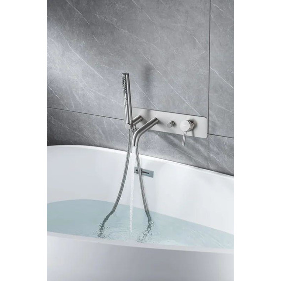 Смеситель для ванны Allen Brau Priority 5.31006-BN (со скрытой частью) никель - фото 9