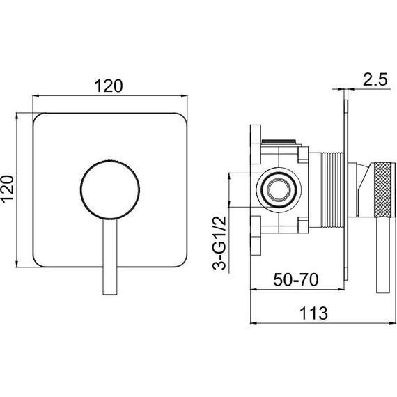 Смеситель для душа Allen Brau Priority X1 5.31012-BN (со скрытой частью) никель - фото 4