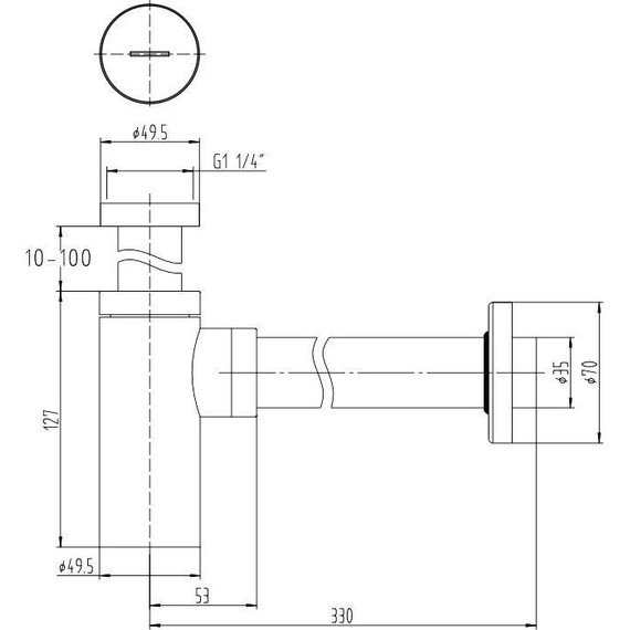 Сифон для умывальника Allen Brau Priority 5.31025-BN, никель - фото, картинка 2 Сифон для умывальника Allen Brau Priority 5.31025-BN, никель - фото 2
