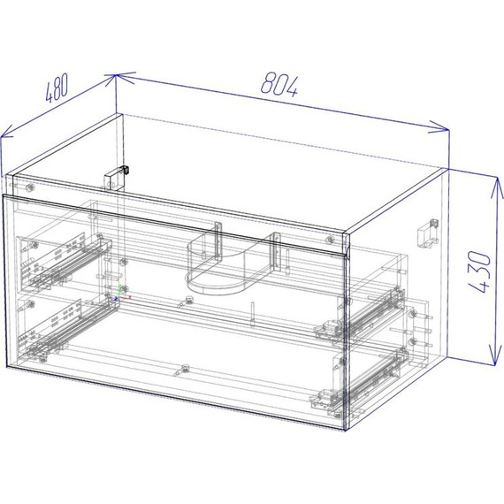 Тумба подвесная с раковиной AN Ненси 80 см, белый матовый - фото 7