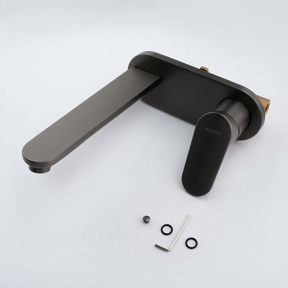 Смеситель для раковины настенный Aquatek Ника AQ1813BGM, оружейная сталь - фото 4