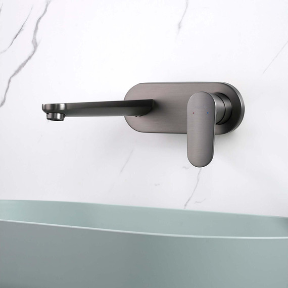 Смеситель для раковины настенный Aquatek Ника AQ1813BGM, оружейная сталь - фото 5