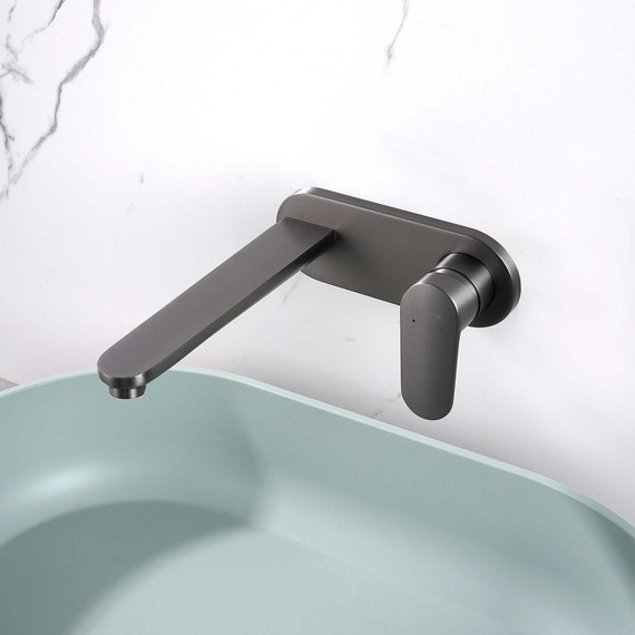 Смеситель для раковины настенный Aquatek Ника AQ1813BGM, оружейная сталь - фото 6