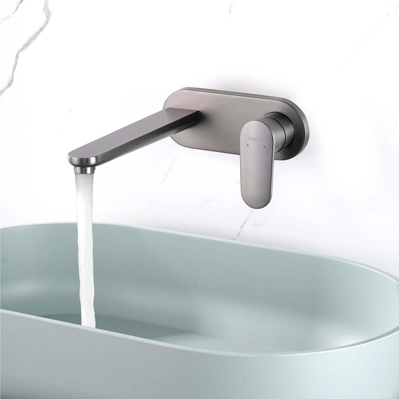 Смеситель для раковины настенный Aquatek Ника AQ1813BGM, оружейная сталь - фото 7