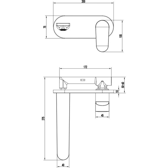 Смеситель для раковины настенный Aquatek Ника AQ1813BGM, оружейная сталь - фото 8