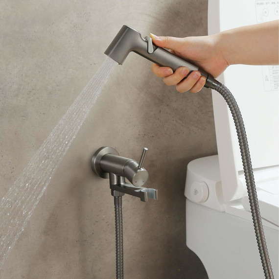 Набор для гигиенического Aquatek Ника AQ1819BGM, оружейная сталь - фото 7