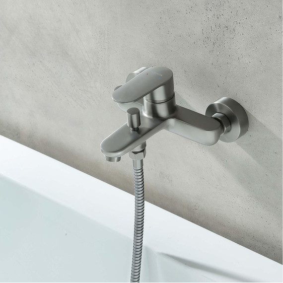 Смеситель для ванны Aquatek Ника AQ1840BGM, оружейная сталь - фото 6