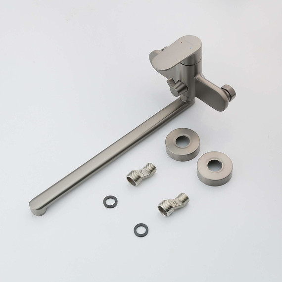 Смеситель для ванны Aquatek Ника AQ1842BGM, оружейная сталь - фото 3