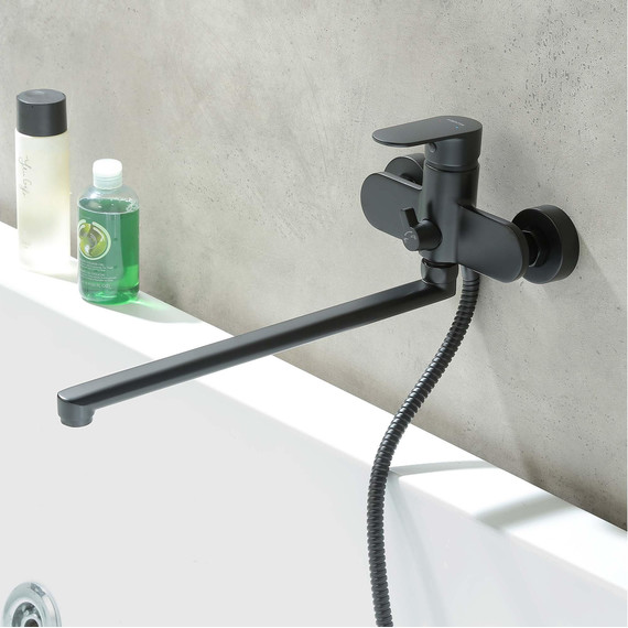 Смеситель для ванны Aquatek Ника AQ1842MB, чёрный матовый - фото 5