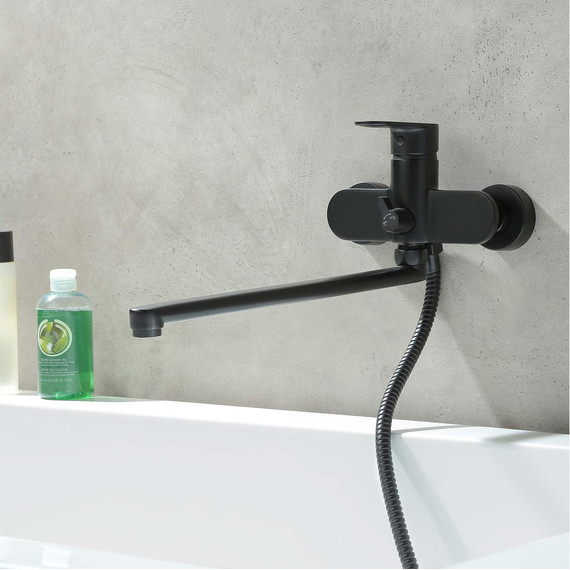 Смеситель для ванны Aquatek Ника AQ1842MB, чёрный матовый - фото 6