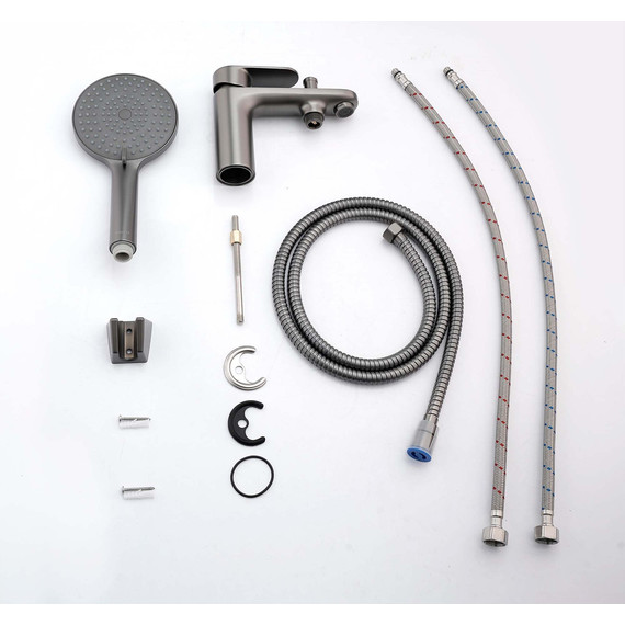 Смеситель для ванны Aquatek Ника AQ1844BGM, оружейная сталь - фото 3