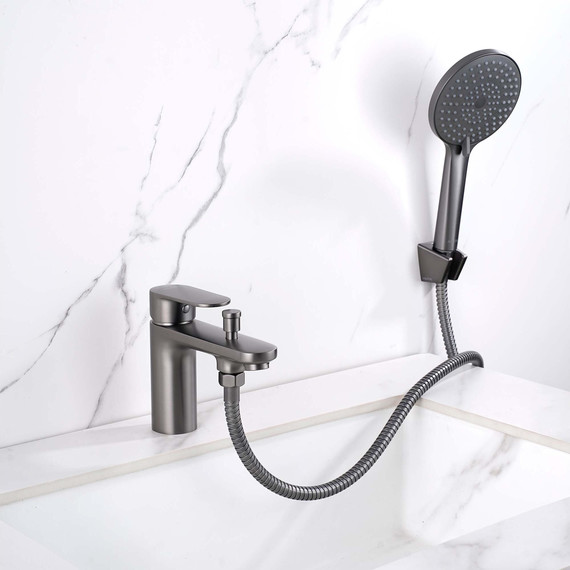 Смеситель для ванны Aquatek Ника AQ1844BGM, оружейная сталь - фото 5