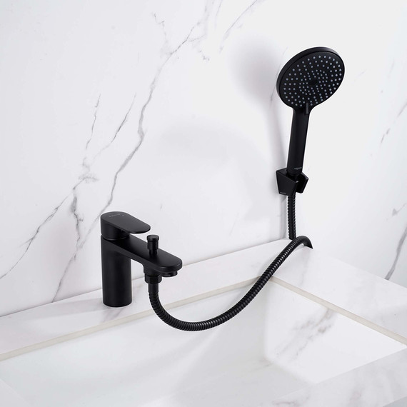 Смеситель для ванны Aquatek Ника AQ1844MB, чёрный матовый - фото 5