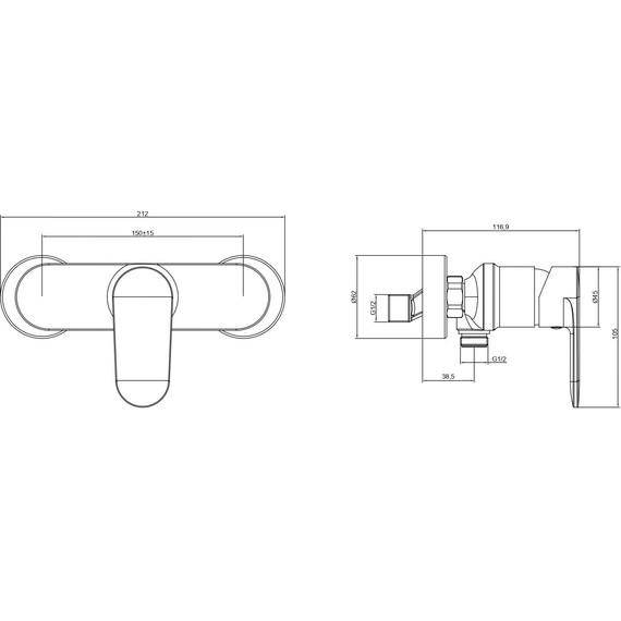 Смеситель для душа Aquatek Ника AQ1860CR - фото 8