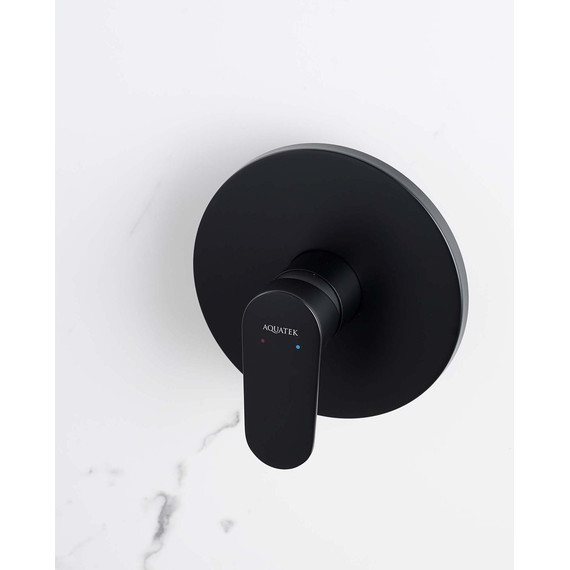 Смеситель для душа Aquatek Ника AQ1866MB (со скрытой частью) чёрный матовый - фото 6