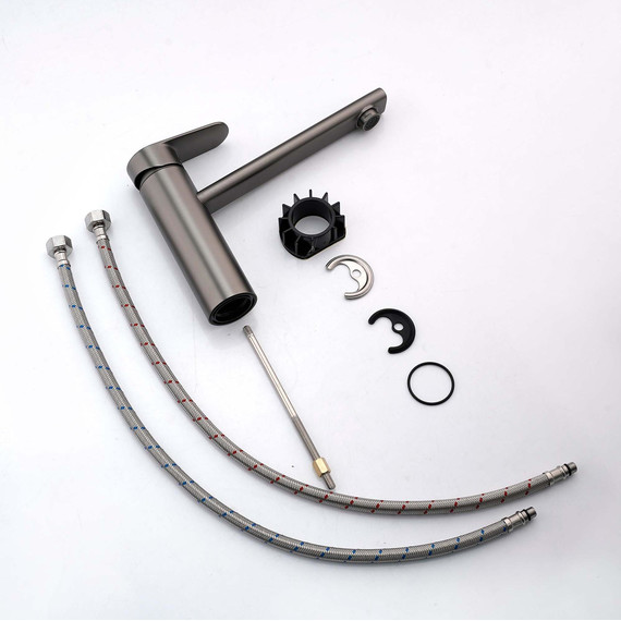 Смеситель для кухни Aquatek Ника AQ1880BGM, оружейная сталь - фото 3