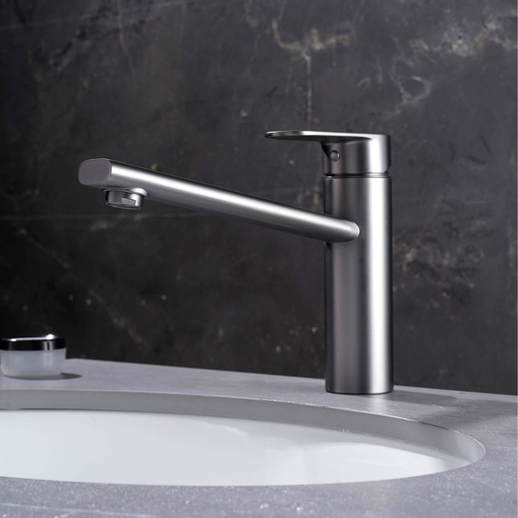 Смеситель для кухни Aquatek Ника AQ1880BGM, оружейная сталь - фото 6