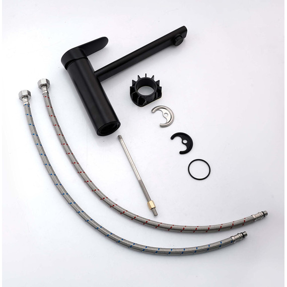 Смеситель для кухни Aquatek Ника AQ1880MB, чёрный матовый - фото 5