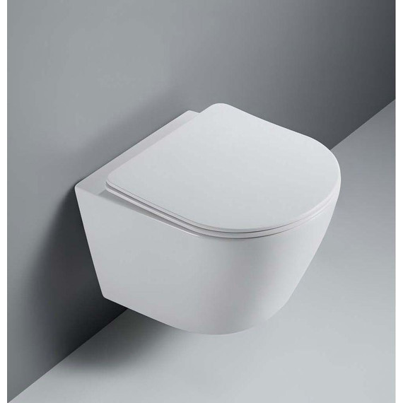 Унитаз подвесной безободковый Aquatek Либерти AQ1999T-00 с крышкой микролифт (система смыва Торнадо) - фото 3